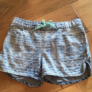 Cat & Jack White Printed Denim Shorts